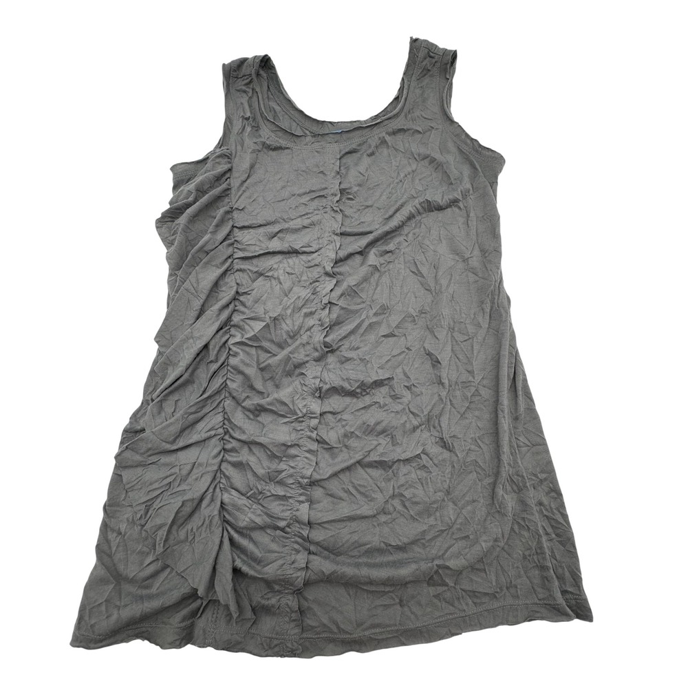 Simply Vera Vera Wang Women's Gray Sleeveless Ruched Tank Top‎ Petite Small PS